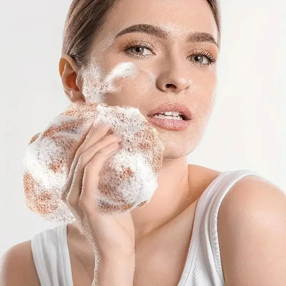 African Exfoliating Bath Sponge - Double-Sided Mesh Body Scrubber
