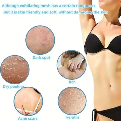 African Exfoliating Bath Sponge - Double-Sided Mesh Body Scrubber