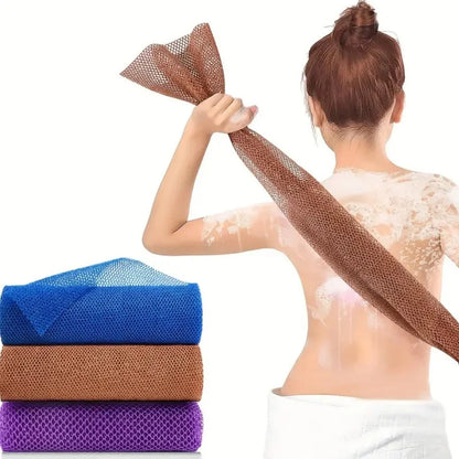 African Exfoliating Bath Sponge - Double-Sided Mesh Body Scrubber