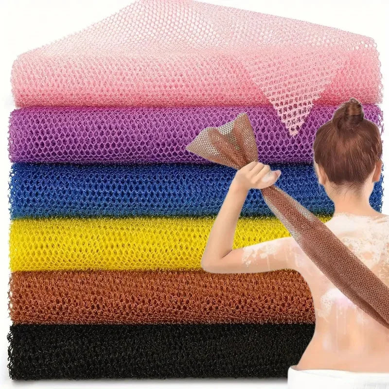 African Exfoliating Bath Sponge - Double-Sided Mesh Body Scrubber