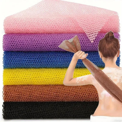 African Exfoliating Bath Sponge - Double-Sided Mesh Body Scrubber
