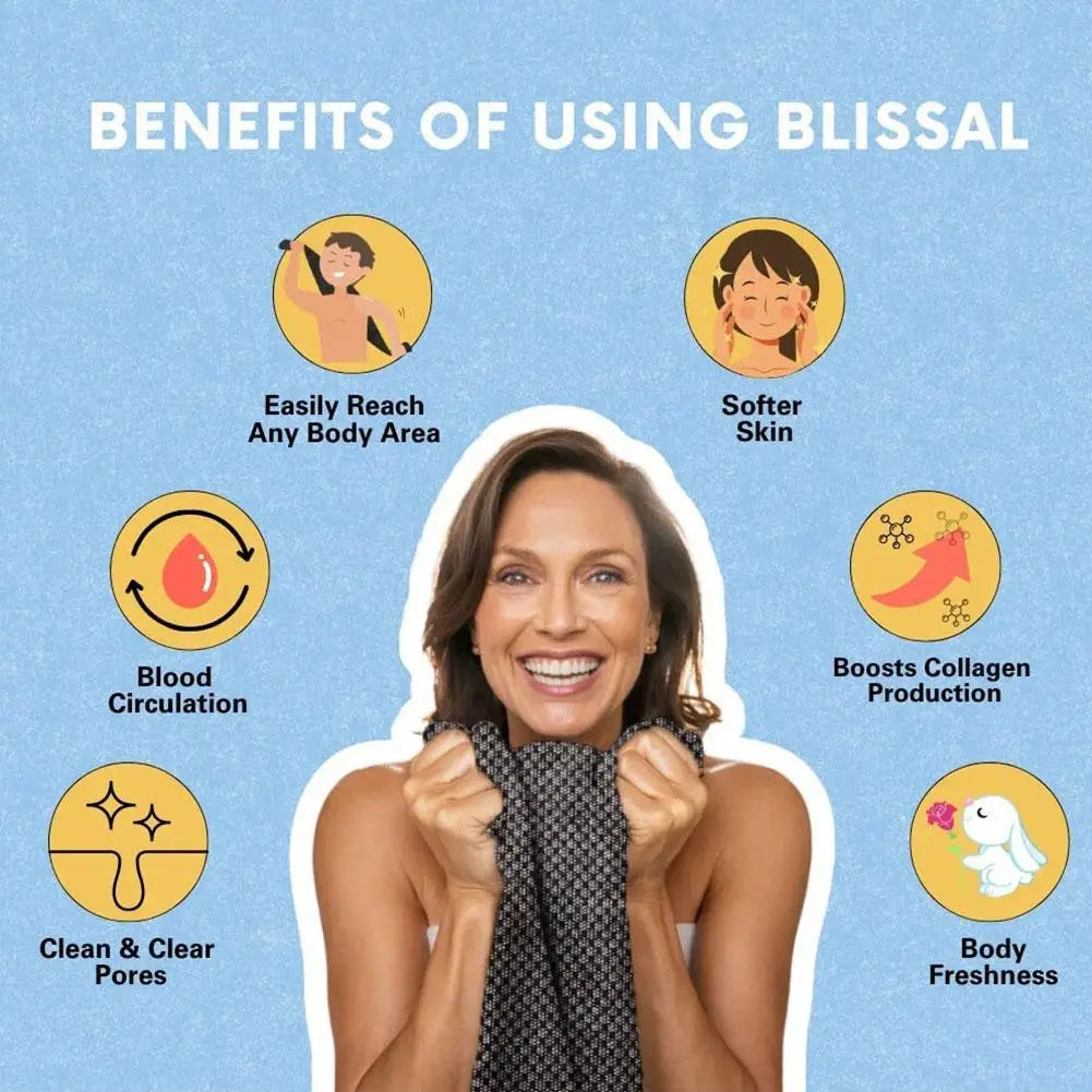 Blissal Deep Exfoliating Shower Towel for Back & Body