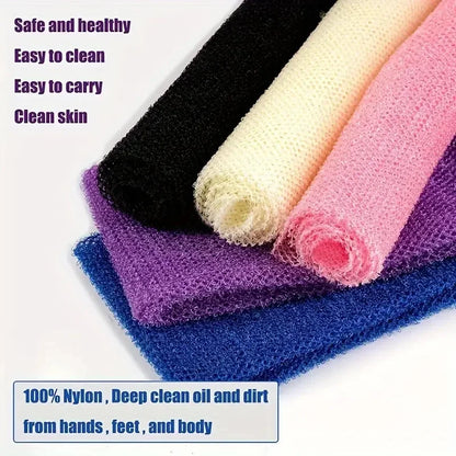African Exfoliating Bath Sponge - Double-Sided Mesh Body Scrubber
